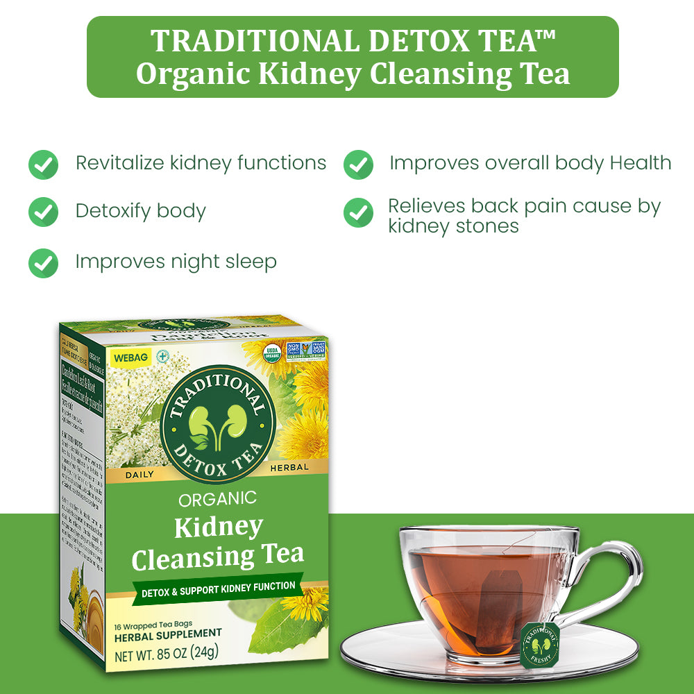 ⏳ LAST DAY 70% OFF ️🔥️ TRADITIONAL DETOX TEA Webag Kidney Cleansing Tea 💪 Deep Kidney Detox & Vitality Boost in Just 14 Days