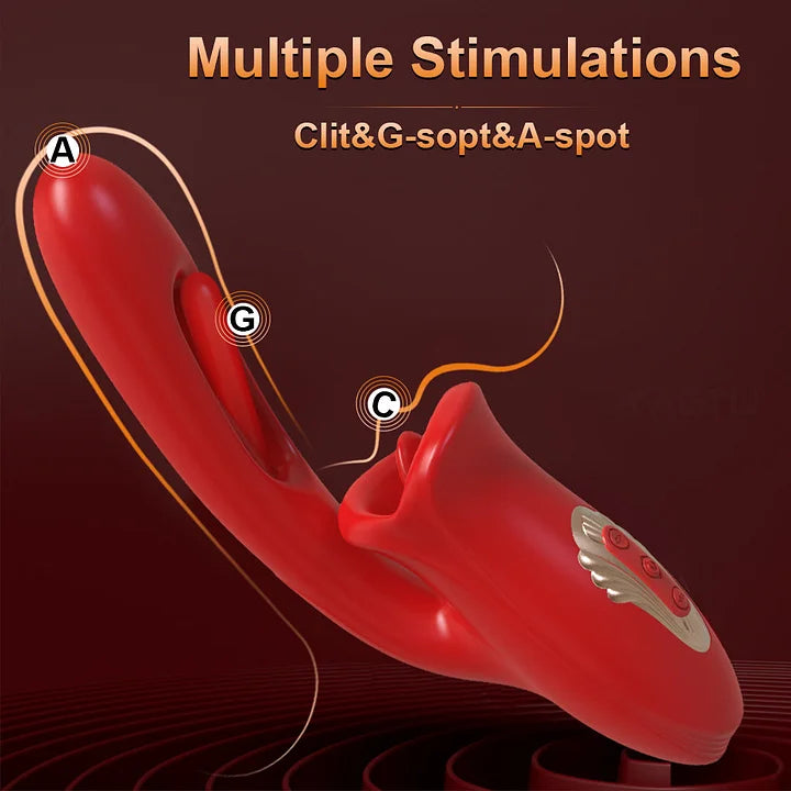 Vanessa - Suptruck Rose Erotica Tapping & Slapping Mouth Biting Vibrators with G Spot Stimulator