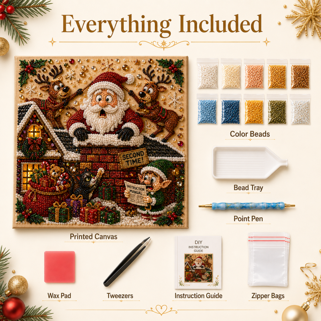 🎅 CHRISTMAS SALE 70% OFF🎄 Funny Christmas Eve 3D Pearl Art DIY Kit