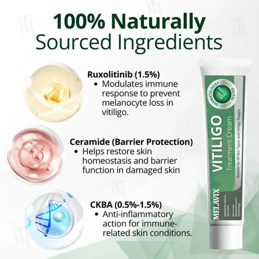 💥 2025 Hot Sale 70% OFF 🔥 Melavix Vitiligo Treatment Cream 🔆 Bring Balance Back to Your Skin