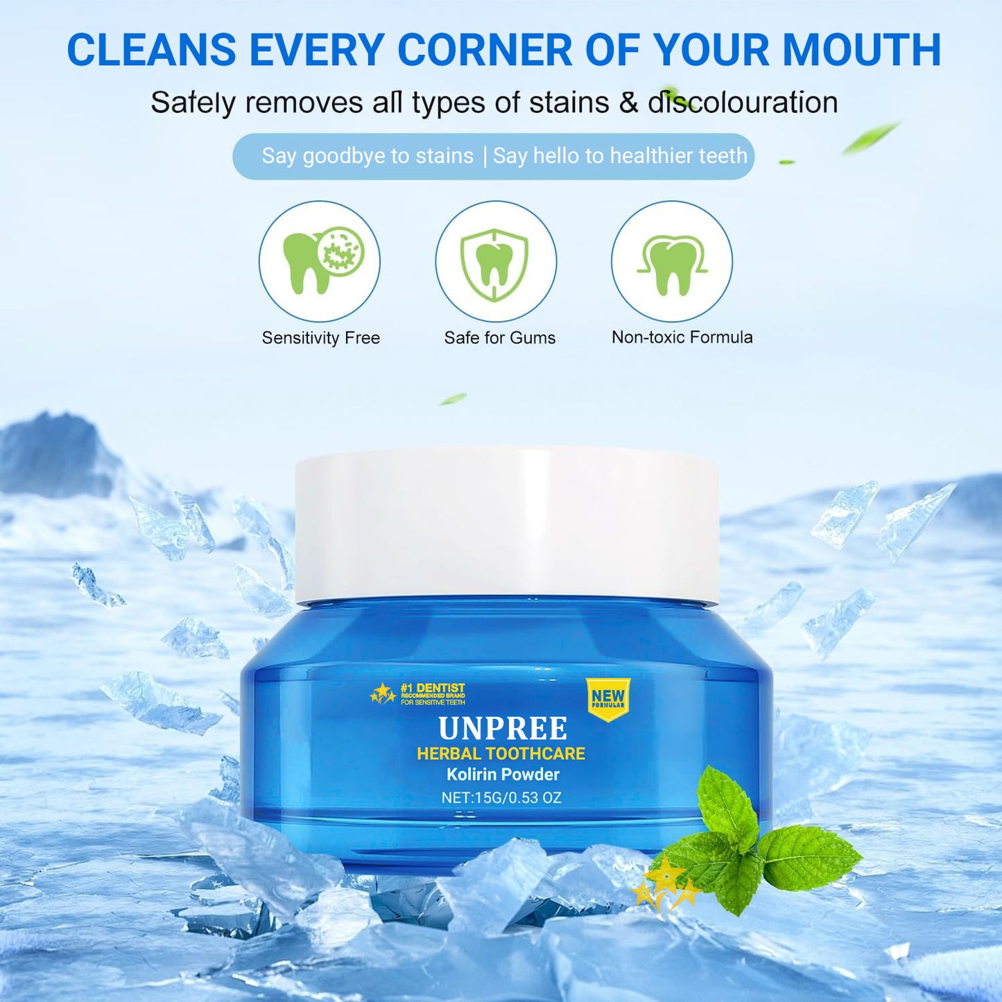 UNPREE™ Herbal ToothCare Kolirin Powder - Solve All Oral Problems 🔥 LAST DAY SALE 70% OFF 🔥