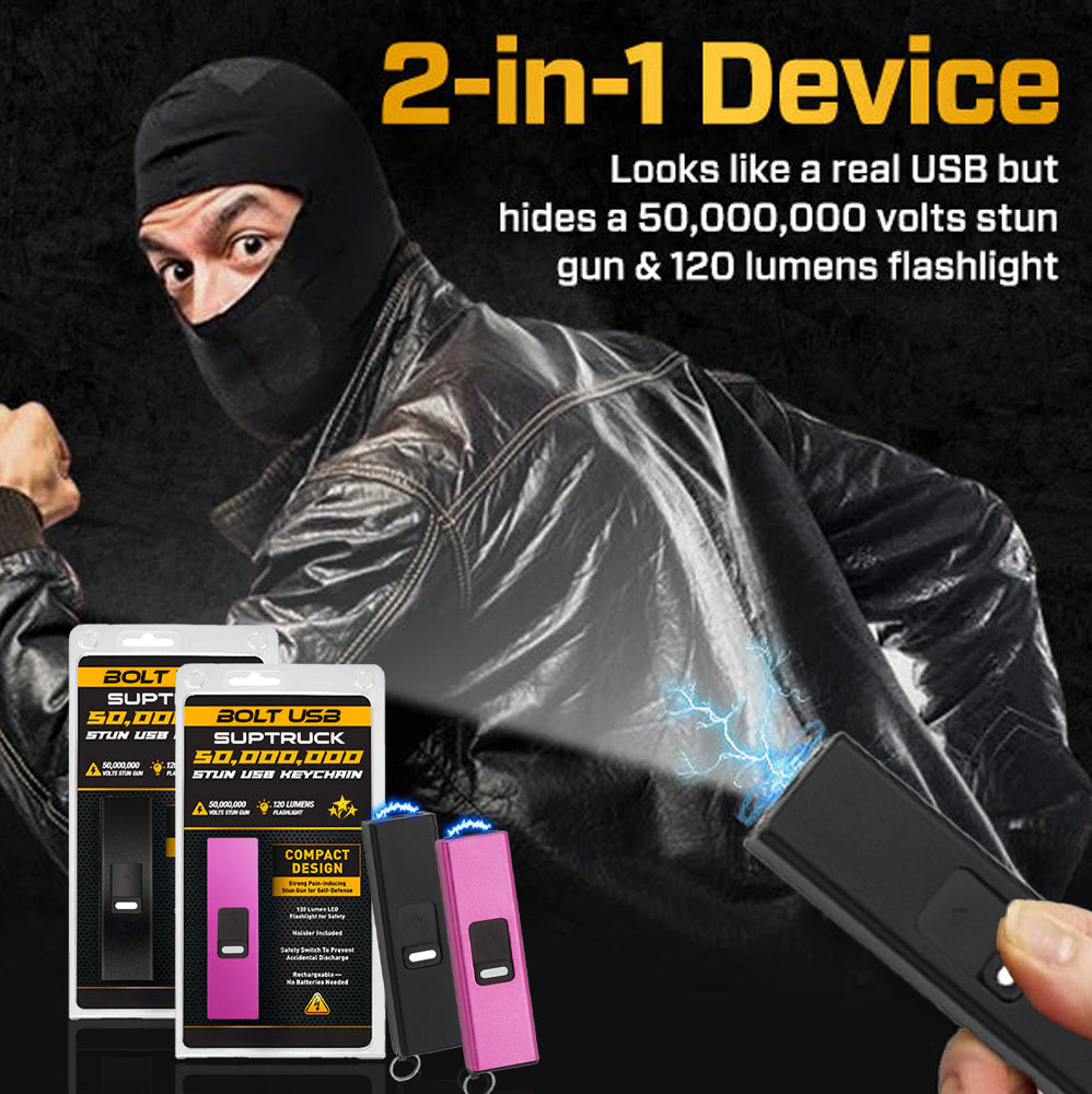 💥 2025 Mega Sale 70% OFF ️🔥 BoltUSB 50M Volts Stun USB Keychain ⚡ Hi-Tech - Smart Defend