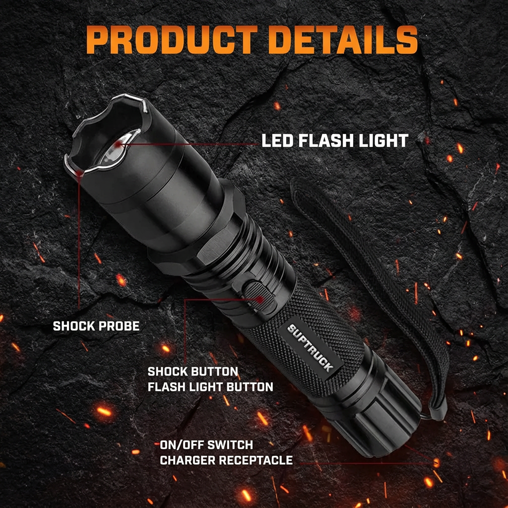 💥 2026 Flash Sale 75% OFF ️🔦 SUPTRUCK™ Voltaris 75M Stun Flashlight ⚡