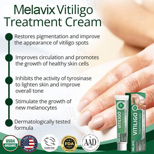 💥 2025 Hot Sale 70% OFF 🔥 Melavix Vitiligo Treatment Cream 🔆 Bring Balance Back to Your Skin