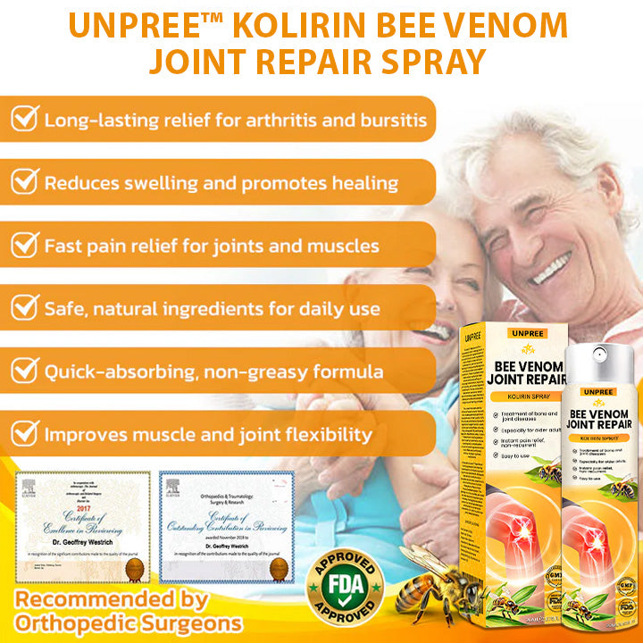 šØ2025 EXCLUSIVE SALE: 70% OFFā³Unpree⢠Kolirin Bee Venom Joint Repair Spray