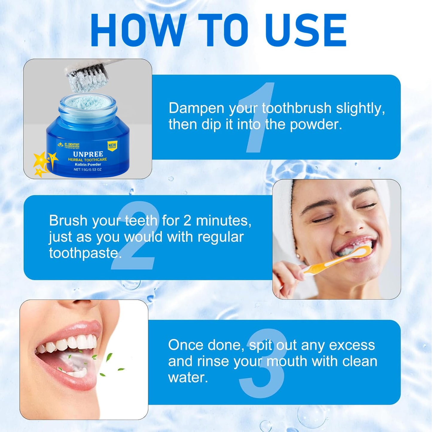 UNPREE™ Herbal ToothCare Kolirin Powder - Solve All Oral Problems 🔥 LAST DAY SALE 70% OFF 🔥