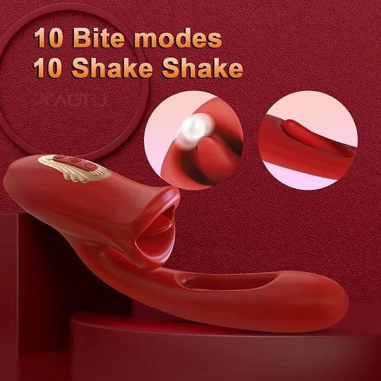 Vanessa - Suptruck Rose Erotica Tapping & Slapping Mouth Biting Vibrators with G Spot Stimulator