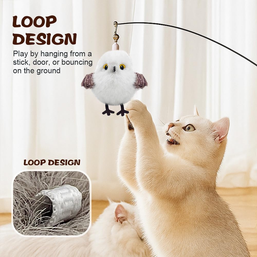 2025 Upgrade Interactive Flapping & Chirping Bird Cat Toy