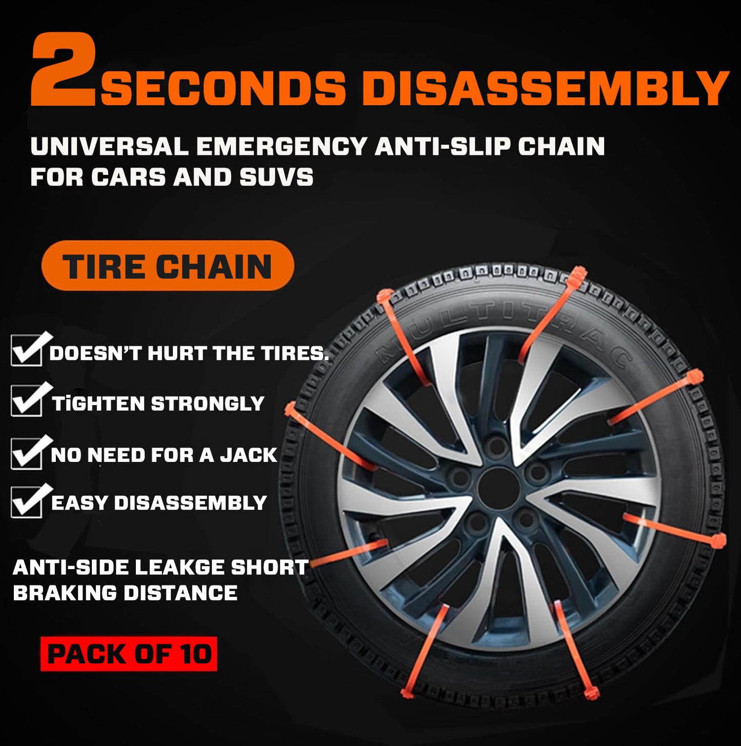 🎉 2025 Pre-Sale 70% ️🔥 SUPTRUCK™ Anti-Snow Tire Chains