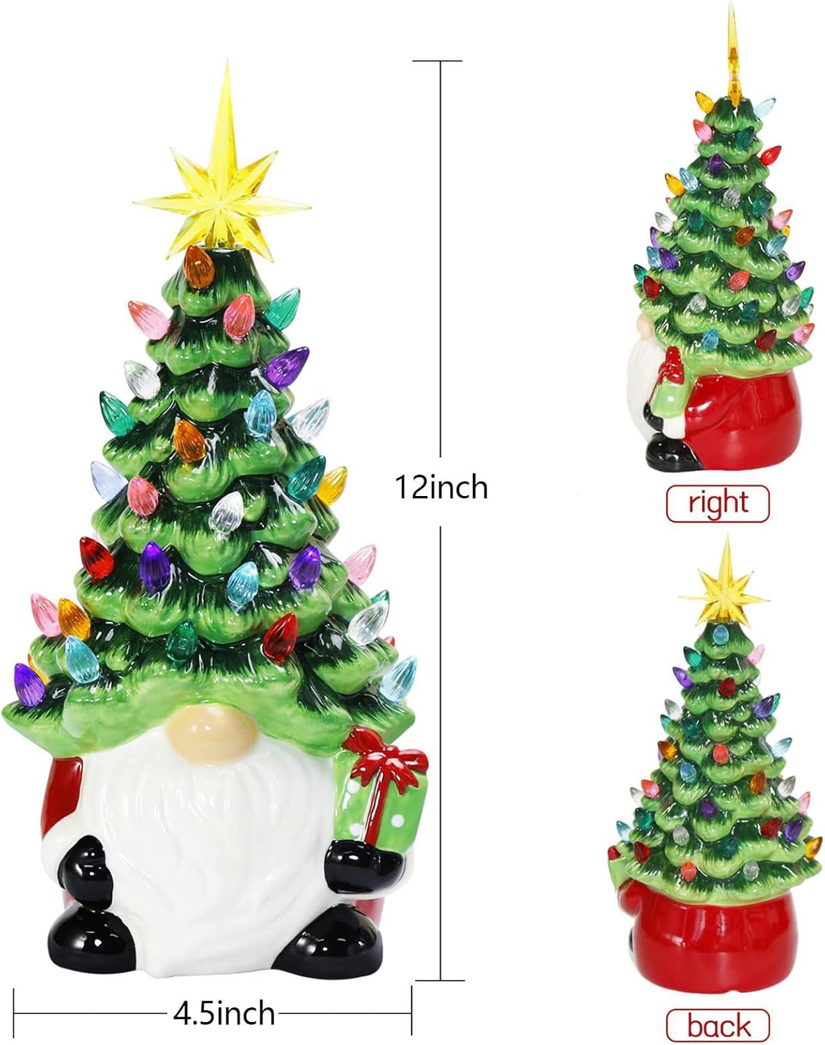 π 2025 DIY Lighted Ceramic Christmas Tree Gnome π Best Gift For Family