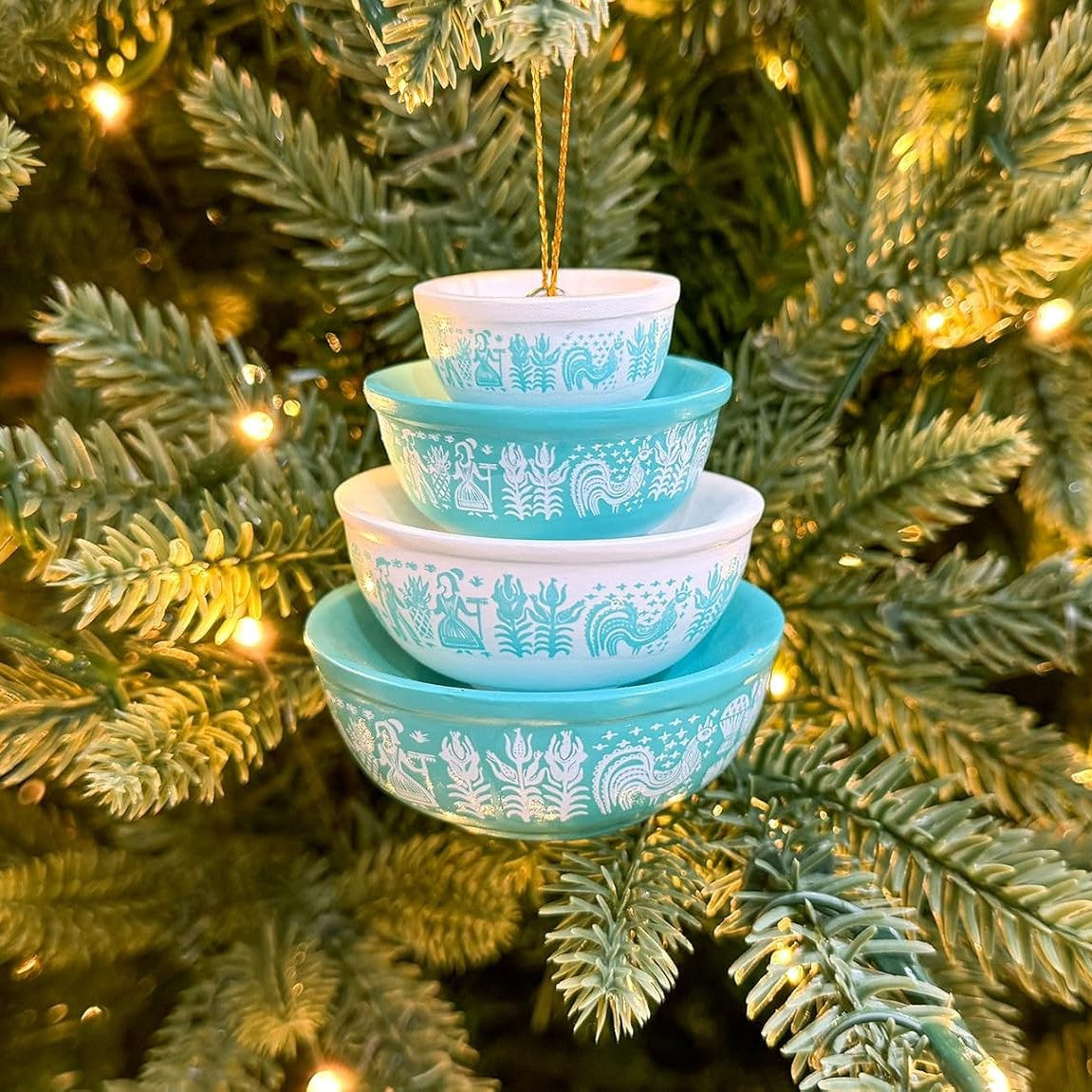 π Christmas Kickoff 70% OFF β¨ Pyrex Bowl Stack Ornament β Vintage Christmas Decor
