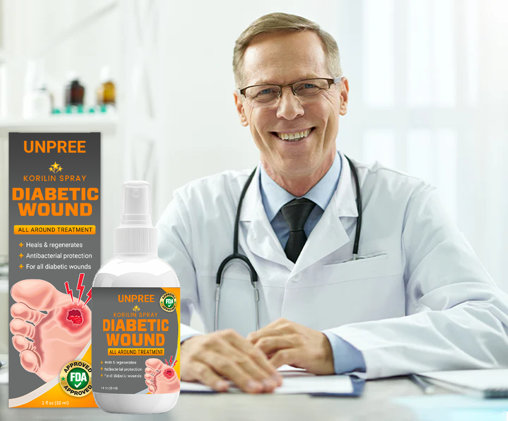 💥 2025 Limited 70% OFF ️⏳ UNPREE™ Kolirin Diabetic Wound Spray 💥 Fix Diabetic Wounds 100% in 2 Weeks