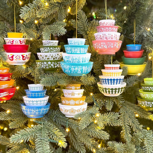π Christmas Kickoff 70% OFF β¨ Pyrex Bowl Stack Ornament β Vintage Christmas Decor