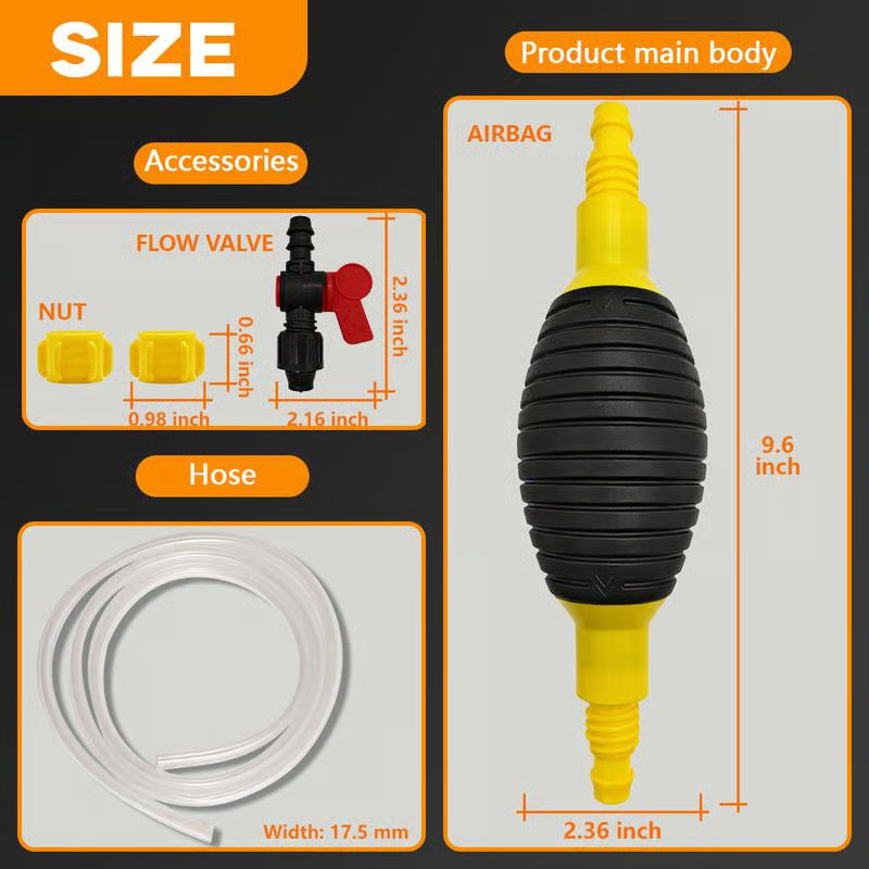 ✨ 49% OFF 🚀 Multifunction Liquid Sucker Pump High Flow Manual Fuel Pump 9.8 Ft Hose