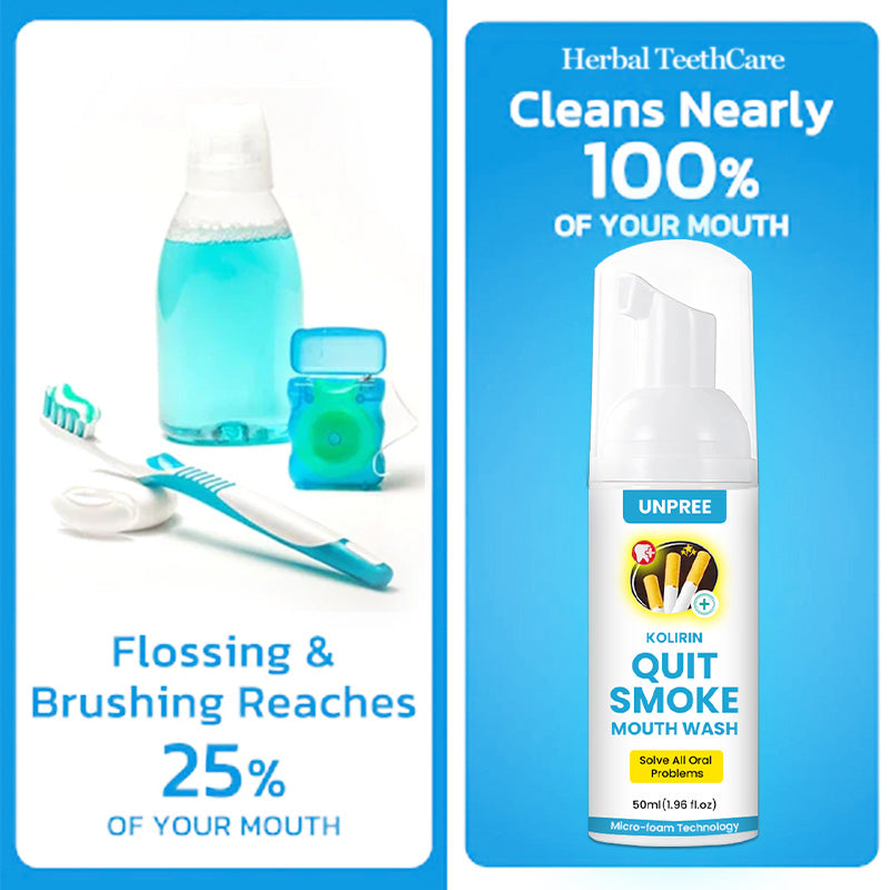 🎉 2025 Limited 70% OFF ️🔥 UNPREE™ Kolirin QuitSmoke Mouthwash - Solve All Oral Problems