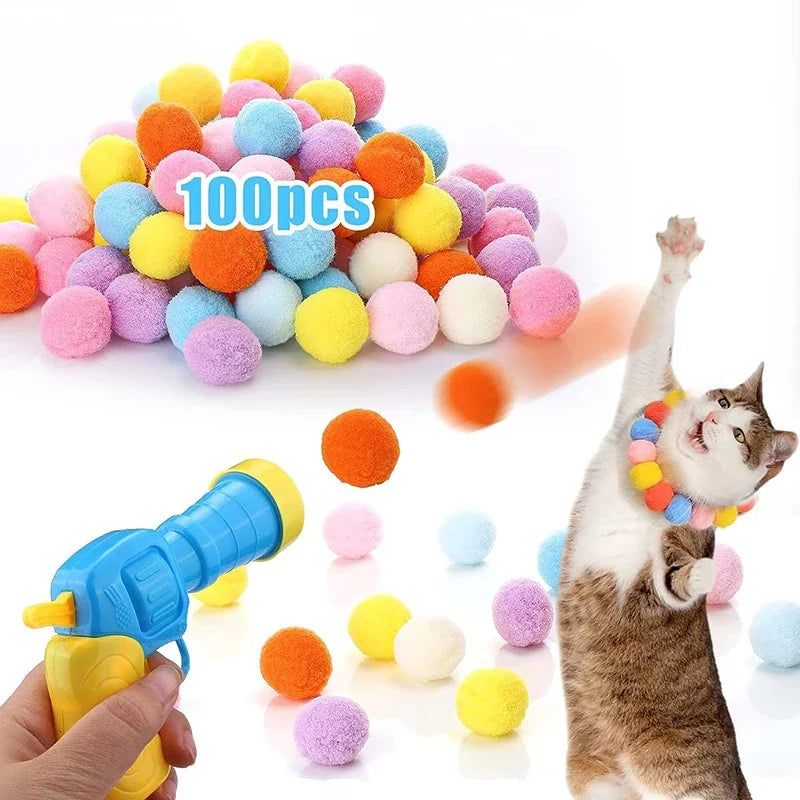 ⛄ Christmas Sale 70% OFF 🎄 Pet Interactive Plush Ball Shooting Gun