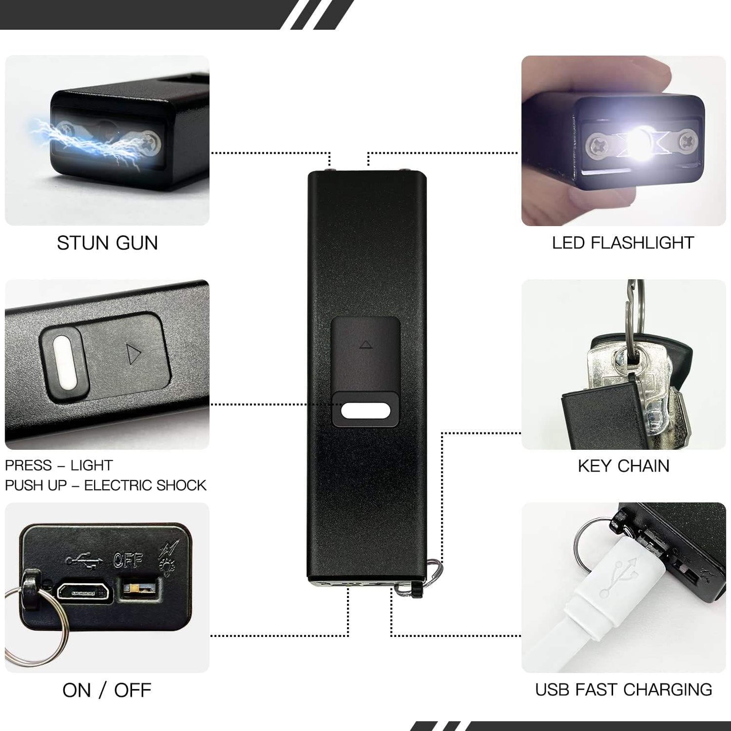 💥 2025 Mega Sale 70% OFF ️🔥 BoltUSB 50M Volts Stun USB Keychain ⚡ Hi-Tech - Smart Defend