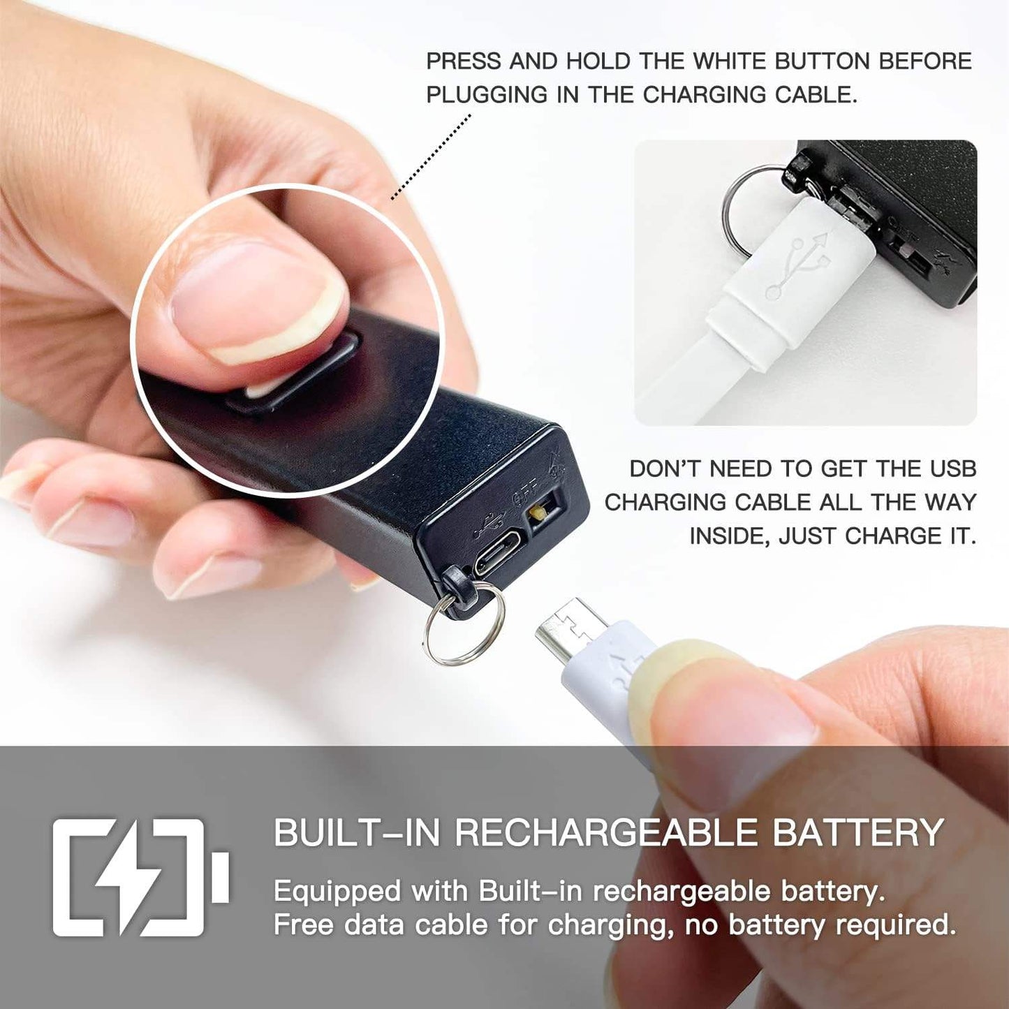 💥 2025 Mega Sale 70% OFF ️🔥 BoltUSB 50M Volts Stun USB Keychain ⚡ Hi-Tech - Smart Defend