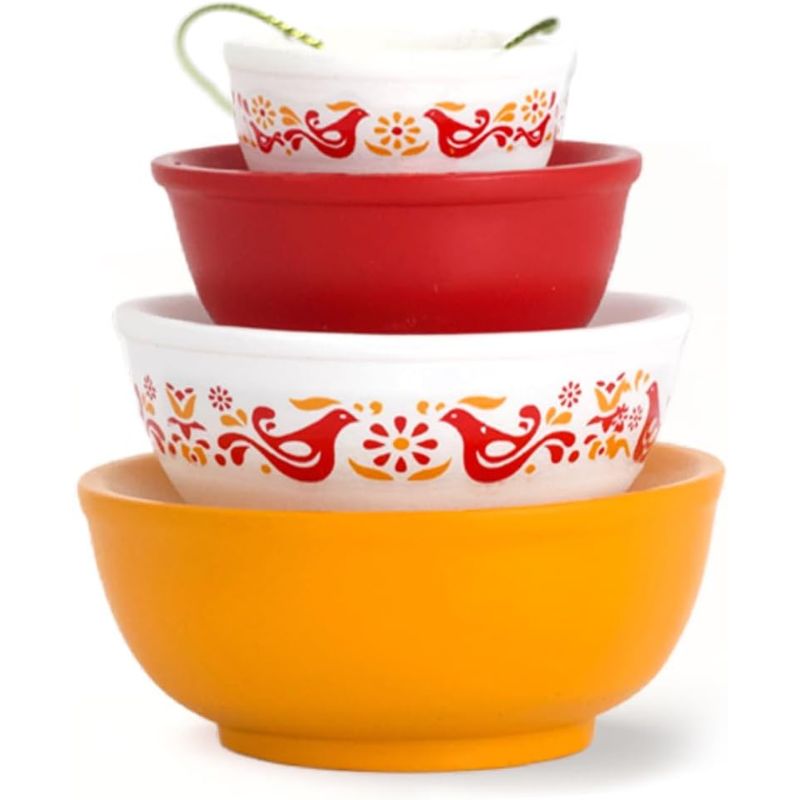 π Christmas Kickoff 70% OFF β¨ Pyrex Bowl Stack Ornament β Vintage Christmas Decor