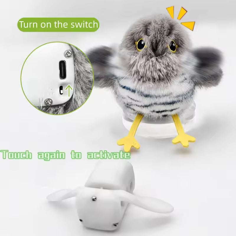 2025 Upgrade Interactive Flapping & Chirping Bird Cat Toy