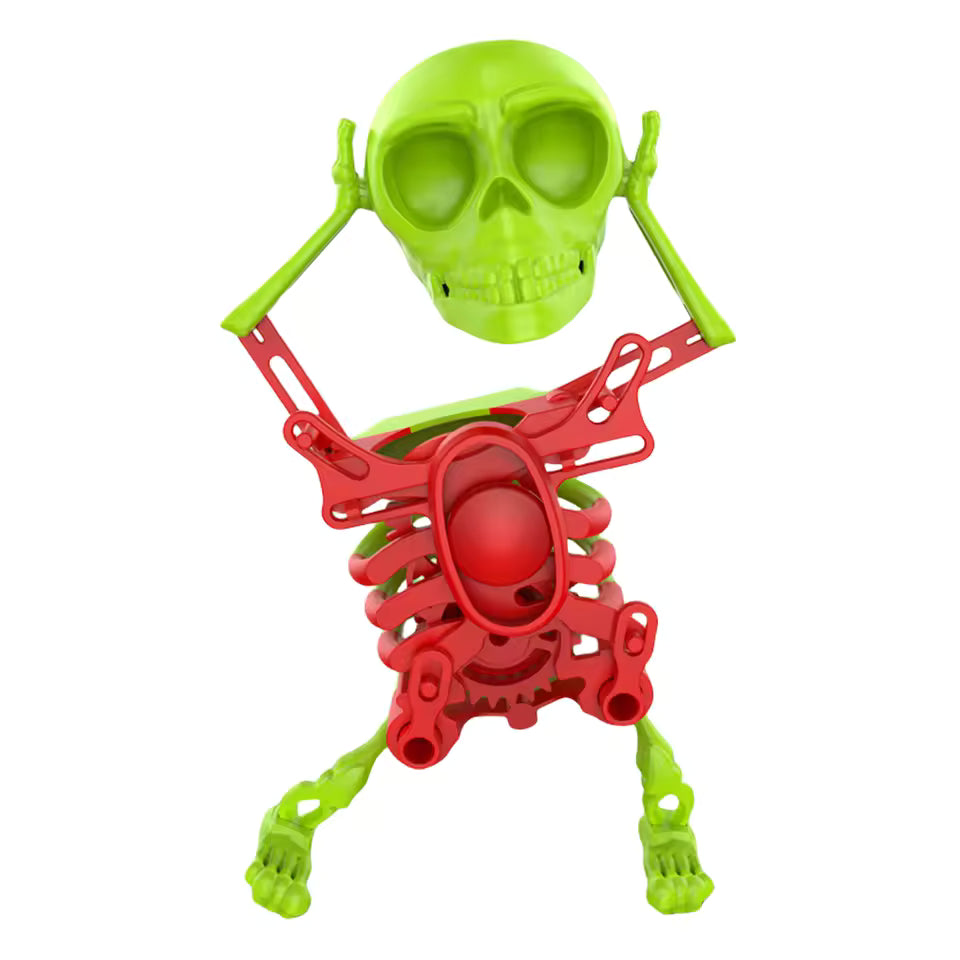 🔥 Halloween Sale 49% OFF 💀 Dancing Swinging 3D Skull Toy – The Funny Skeleton That Rocks!