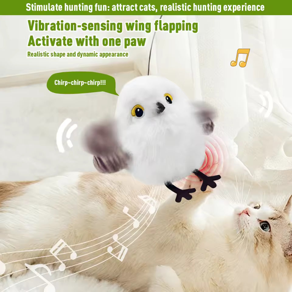 2025 Upgrade Interactive Flapping & Chirping Bird Cat Toy