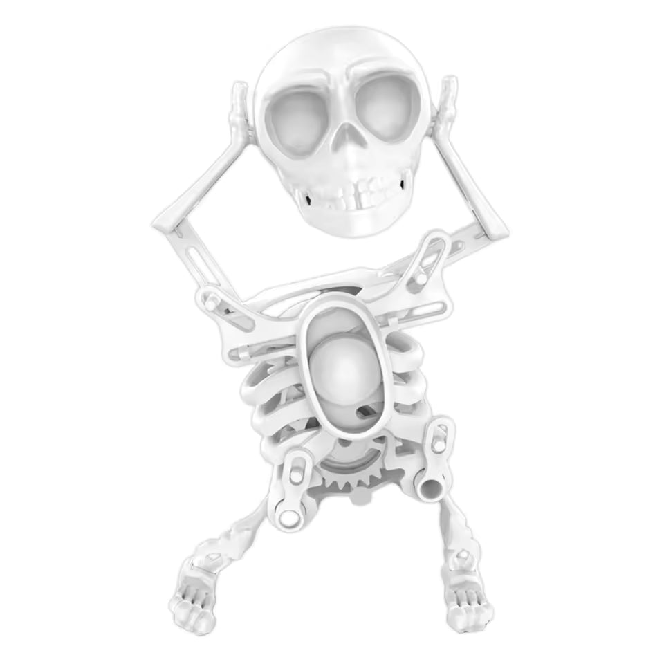 🔥 Halloween Sale 49% OFF 💀 Dancing Swinging 3D Skull Toy – The Funny Skeleton That Rocks!