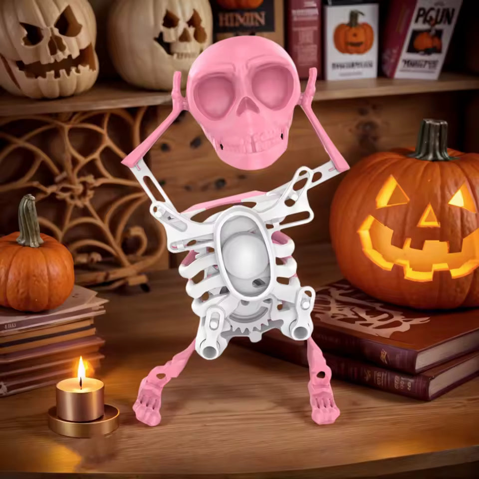 🔥 Halloween Sale 49% OFF 💀 Dancing Swinging 3D Skull Toy – The Funny Skeleton That Rocks!