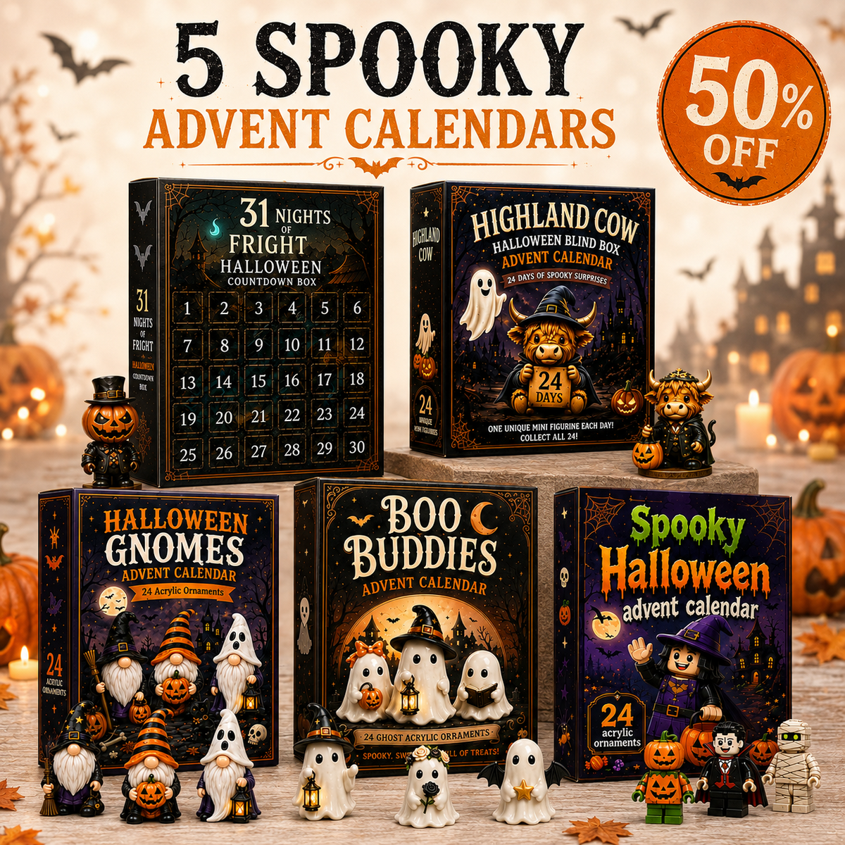HOLIDAY SALE - 50% OFF π Halloween Countdown Advent Calendar Gift Box