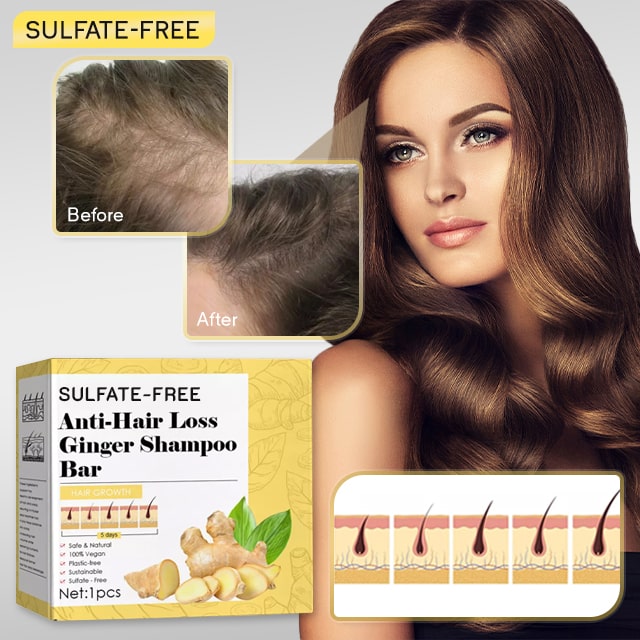 Sulfate-free Anti Hair Loss Ginger Shampoo Bar