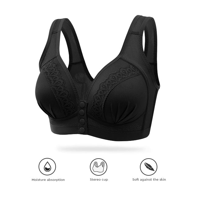 Skin-Friendly Front Button Anti-Sagging Cotton Bra