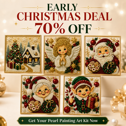 🔥 EARLY CHRISTMAS DEAL 70% OFF 🎄Pearlie Christmas DIY Diamond Pearl Painting Art Kit