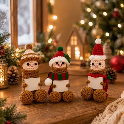 🎃 Halloween SALE 70% OFF 👻 Peni Jolly Handmade Crochet Christmas Little Buddies Set – Funny Christmas Decoration & Gift