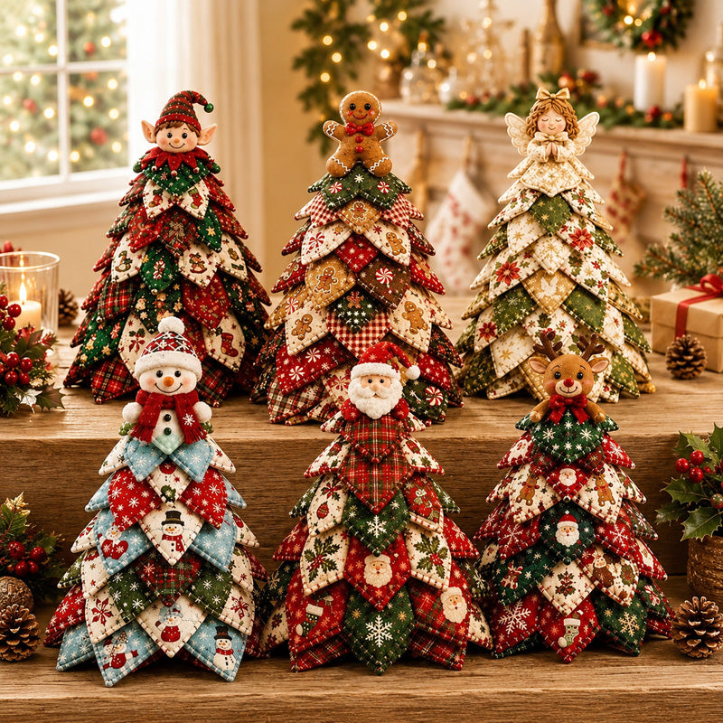 ☃️ LAST DAY 59% OFF 🎄 6 DIY Quilted Christmas Tree Kit