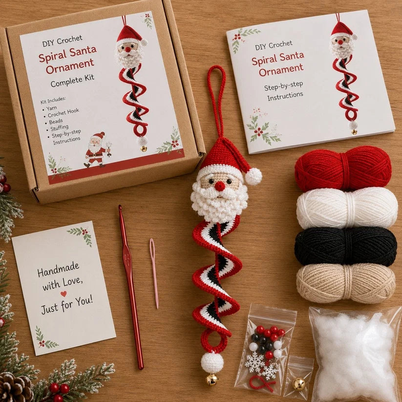 🎄 Early Christmas 49% OFF ✨ Crochet Spiral Snowman Ornament Pattern DIY Kit