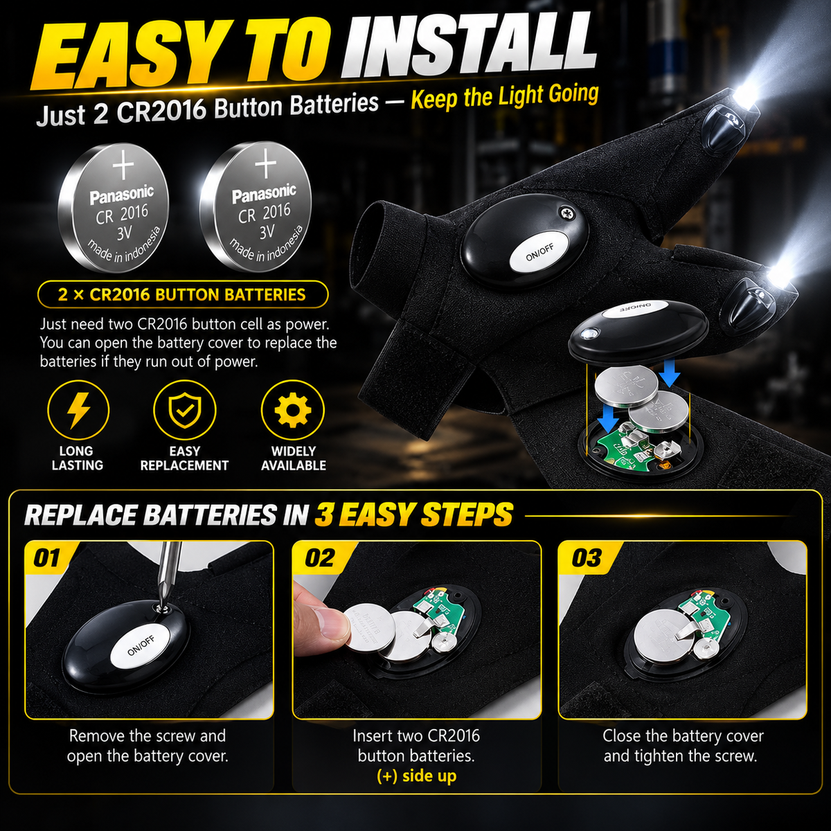 🔥 LAST DAY 49% OFF ⚡ 2026 Upgrade Hands-Free LED Flashlight Gloves