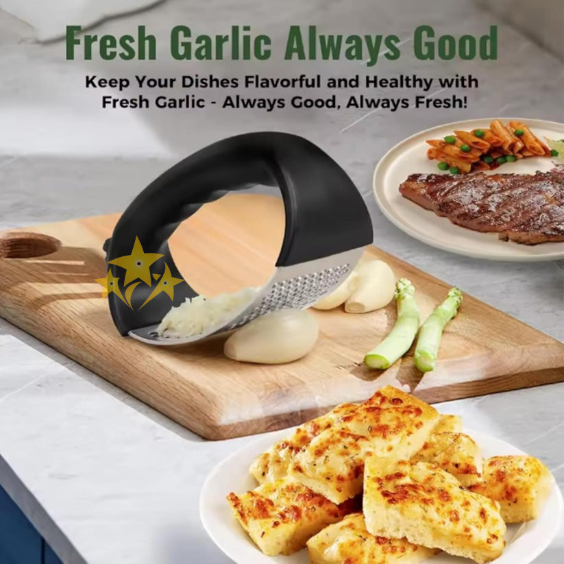 ✨ HOLIDAY SALE 49% OFF 🧄 Ergonomic Stainless Steel Garlic Press Rocker