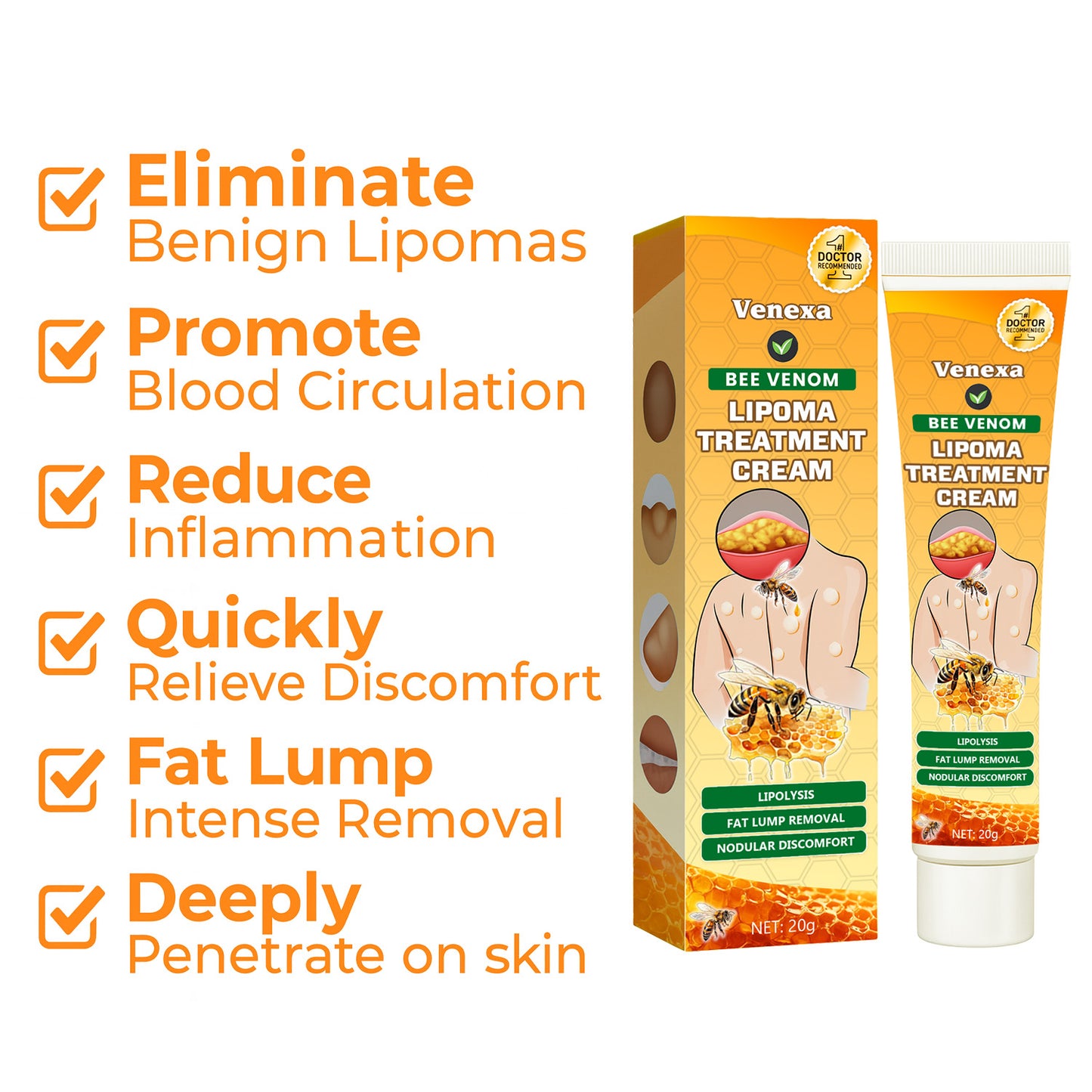 🎉 2025 Upgraded 75% OFF 🐝 Venexa™ Bee Venom Lipoma Treatment Cream 🌿 Visible Results in 2 Weeks!
