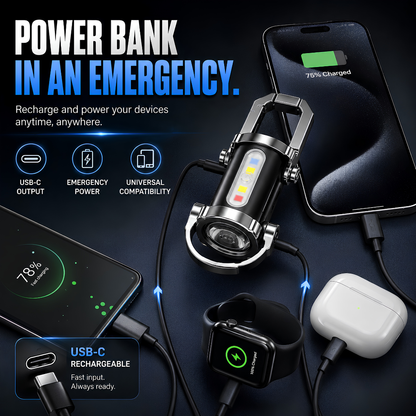 ⏰ TODAY ONLY 49% OFF 🔥 PocketBeam™ Rechargeable Keychain Flashlight