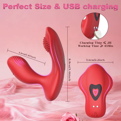 FLASH SALE 70% OFF 💦 NUBORA™ Smart APP-Controlled x9 Modes Dual-Stimulation Wearable Massager 💦  Invisible Wear Vibrator