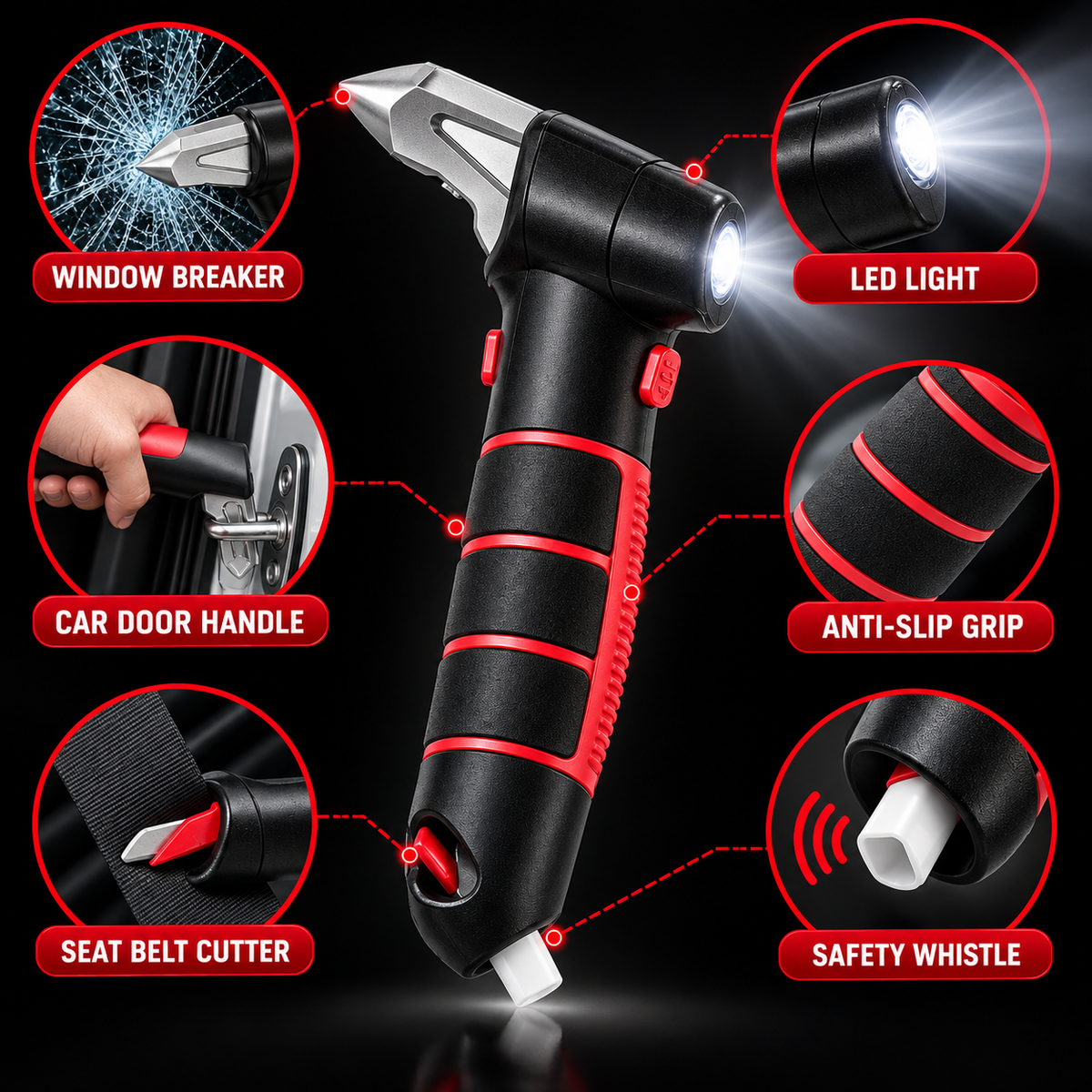 💥 LAST DAY 49% OFF 🔥 Multifunctional 5-in-1 Car Door Assist Handle