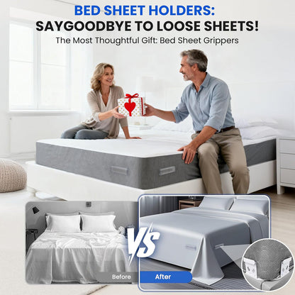 🔥 Hot Sale 70% OFF 🔥 Homivex™ Non-Slip Bed Sheet Grippers (4Pcs)