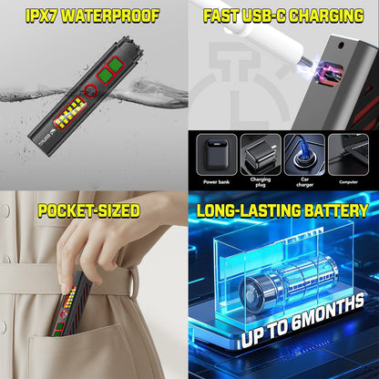 2026 Upgraded GuardX™ Tactical 5in1 Stun Survival Flashlight ⚡ One Tool, Total Protection