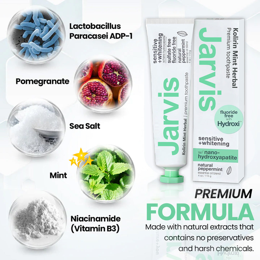 💥 2025 Mega Sale 70% OFF ️🦷 Jarvis™ Kolirin Mint Herbal Toothpaste - Solve all Oral Problems