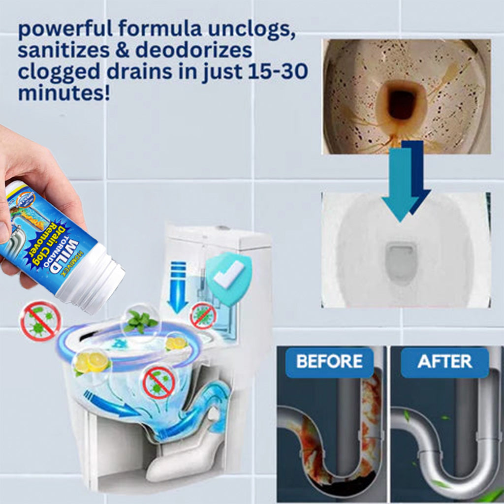 🔥 Hot Sale 70% OFF 🔥 Homivex Wild Tornado Drain Clog Remover