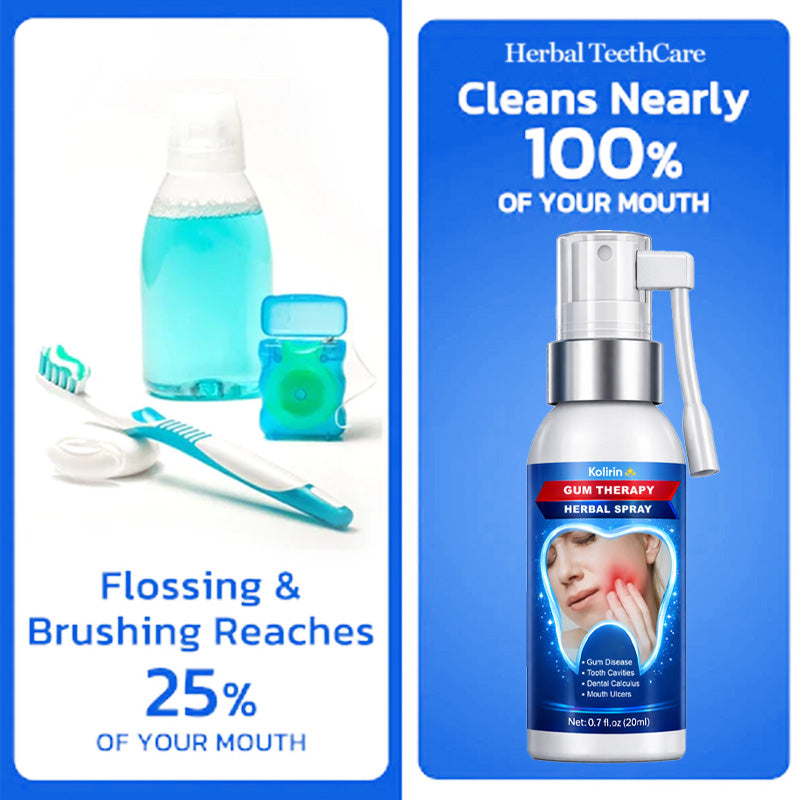 💥 2026 Limited 75% OFF ️🦷 Kolirin™ Gum Therapy Herbal Spray - Solve All Oral Problems