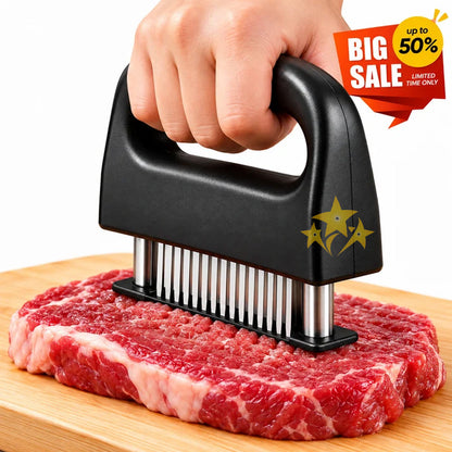 🥩 Special Offer 50% OFF 💥 Professional Spring-Loaded Stainless Steel Meat Tenderizer Tool