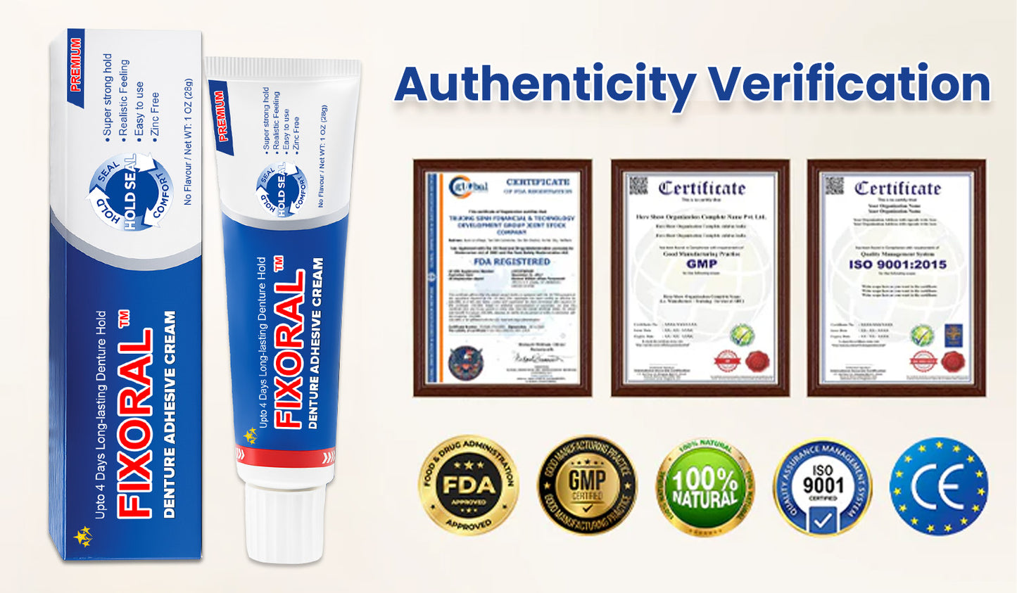 💥 Early Christmas 75% OFF ️🦷 FIXORAL™ Denture Adhesive Cream - Strong Hold Lasts 96 Hours ✨