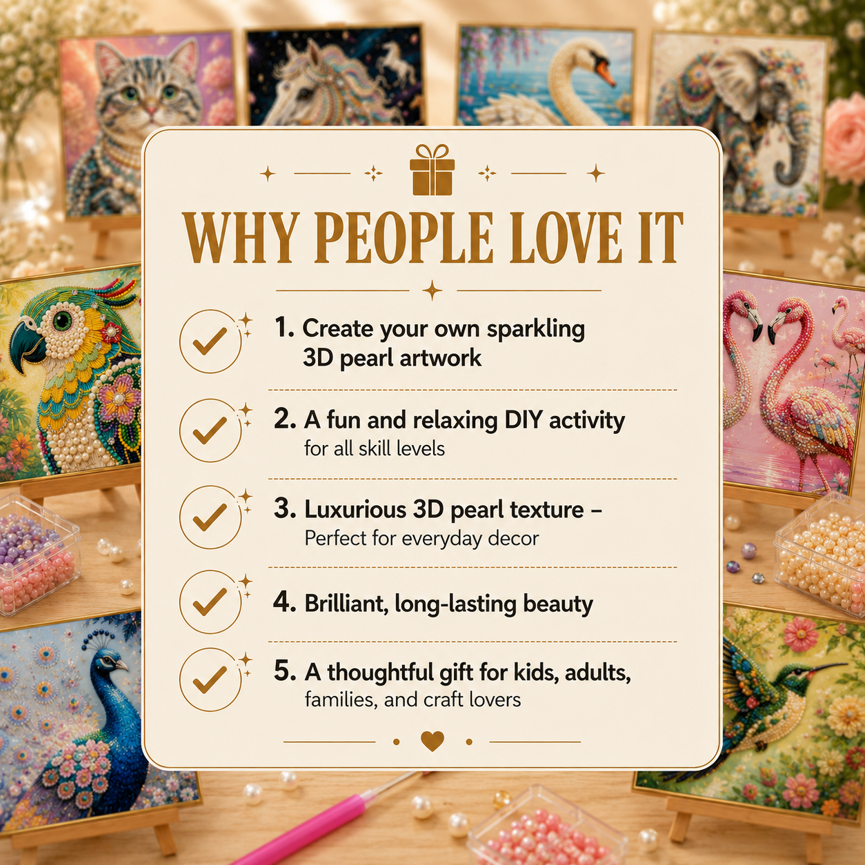 🔥 EARLY CHRISTMAS SALE 49% OFF 🐴 5D Wildlife DIY Pearl Painting Art Kit
