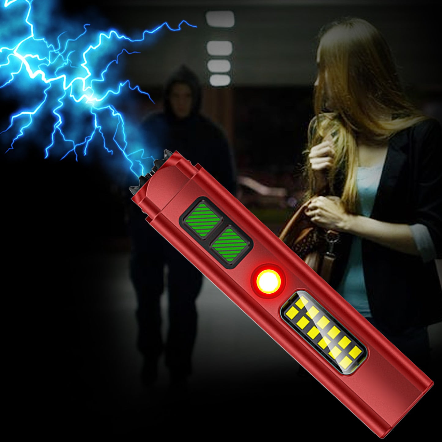 2026 Upgraded GuardX™ Tactical 5in1 Stun Survival Flashlight ⚡ One Tool, Total Protection